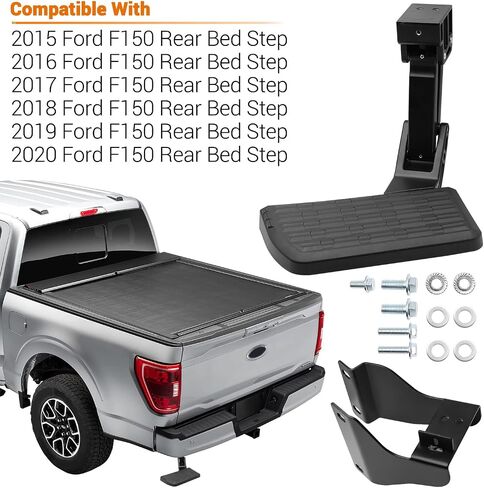 خطوة سرير خلفي قابلة للسحب لخطوة سرير شاحنة قابلة للسحب لسيارة Ford F150 2015-2020 خطوة سرير شاحنة قابلة للسحب لفورد، خطوة الباب الخلفي للشاحنة القابلة للطي، استبدال # 75312-01A in Kuwait