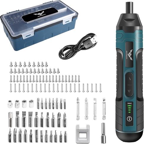 Pink Electric Screwdriver, 3.6V Cordless Drill Screwdriver Rechargeable, 3.5N·m Max Torque Electric Screw with 2 Accessory Kit, Micro USB, Front LED Light, Easy for Small Home Projects in Saudi Arabia