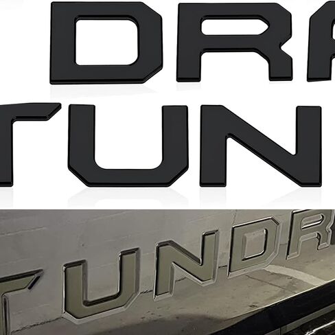 Pukonger Tailgate Insert Letters Compatible with Tundra 2014-2017 2018 2019 2020 2021 3D Emblems with Strong 3-m Adhesive Matte Black in Saudi Arabia