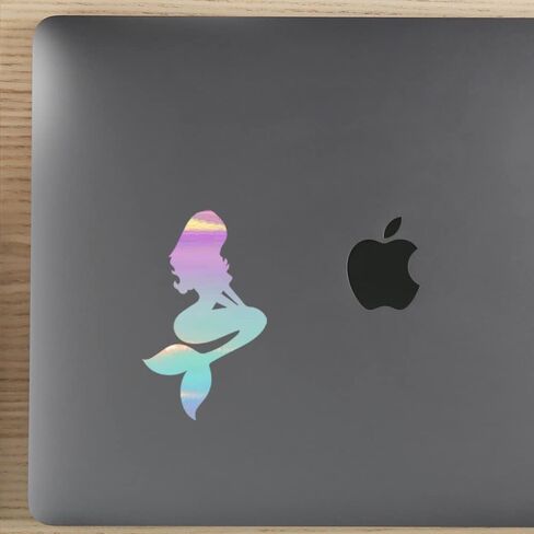 Beautiful Mermaid 1 (Hologram) (Set Of 2) Premium Waterproof Vinyl Decal Stickers For Laptop Phone Accessory Helmet Car Window Bumper Mug Tuber Cup Door Wall Decoration in Saudi Arabia