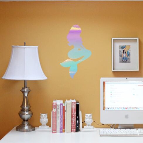 Beautiful Mermaid 1 (Hologram) (Set Of 2) Premium Waterproof Vinyl Decal Stickers For Laptop Phone Accessory Helmet Car Window Bumper Mug Tuber Cup Door Wall Decoration in Saudi Arabia