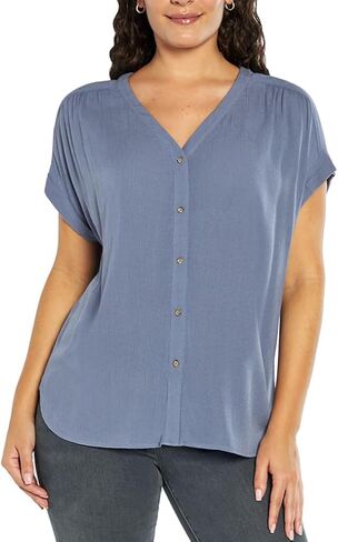 Orvis Women's Short Sleeve Button Front Blouse Shirt in Kuwait