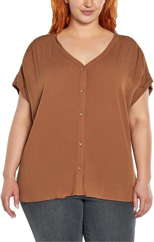 Orvis Women's Short Sleeve Button Front Blouse Shirt in Kuwait