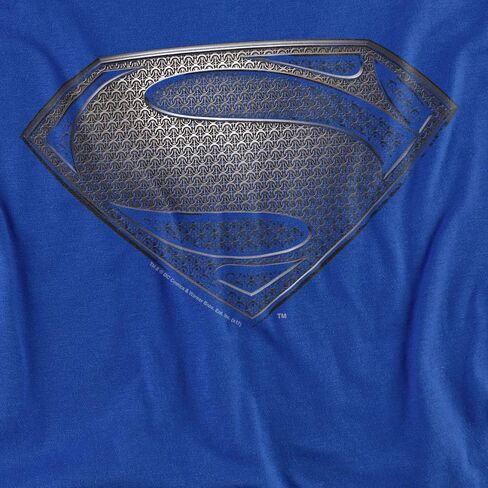 Popfunk Classic Superman Man of Steel Movie Gray Shield Black T Shirt in Kuwait
