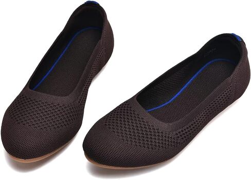 poemlady Women's Ballet Flats Slip On Knit Soft Round Toe Dress Shoes | Comfortable Ballerina Footwear with Non-Slip Rubber Sole, Breathable Casual Style Ideal for Teachers, Office & Daily Wear in Saudi Arabia