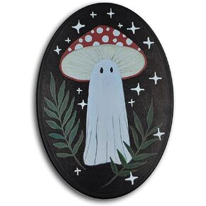 Ghost Mushroom Cottagecore Wall Decor Aesthetic Art Mushroom Decor for Living Room Bathroom