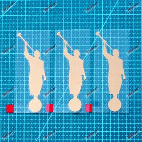 2X Gold 6'' Angel Moroni Decal Sticker Mormonism Book of Mormon Car Vinyl
