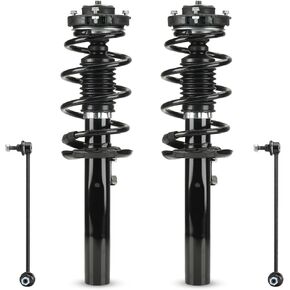 Front Struts w/Coil Spring Shock Assembly + Sway Bar End Links for 06-13 Audi A3 Quattro, for Volkswagen Beetle for Eos for Golf for Jetta for Passat for Rabbit for CC Replaces for 172311 K80478 (4pc)