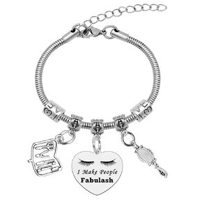 Eyelashes Gift Esthetician Birthday Gift Lash Artist Gifts for Women Bracelet Esthetician Gifts Beauty Artist Gifts Thank You Gift for Beautician Cosmetologist Bracelet Christmas Birthday Gifts