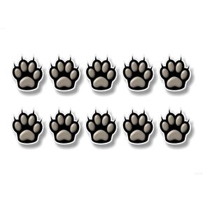 10 CAT PAW Prints 2'' Decal Set Cats Kitten Kitty Foot Paws Print Vinyl Stickers for Car Truck SUV Sticker Decal Set (10 Cat Paw Print Decals)