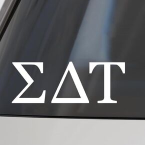 Sorority Shop Sigma Delta Tau Car Decal Sticker- Greek Letters Design, Officially Licensed Sigma Delta Tau Sorority Window Sticker