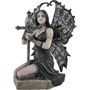 Veronese Design Anne Stokes' 'Lost Love' Hand Painted 6.25-Inch Mourning Fairy Cast Resin Statue - Crafted in Exquisite Detail - Ideal for Gothic and Dark Art Enthusiasts