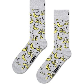 Happy Socks Banana Sock Colorful and Fun Socks - for Men and Women - made with Cotton in Saudi Arabia