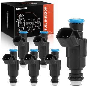 A-Premium Set of 6 Fuel Injectors Compatible with Jaguar S-Type 2000-2008 & Lincoln LS 2000-2003, 3.0L, Replace# XR83352