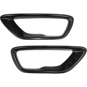 X AUTOHAUX 1 Pair Front Fog Lights Cover for Jeep Grand Cherokee 2018-2021 Fog Lamp Frame Trim Replacement, Black