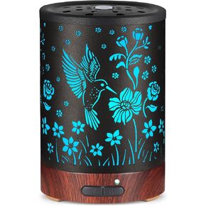 Essential Oil Diffuser- Aromatherapy Diffuser with7 Colors Light, and Auto-Off -Metal Cool Mist Humidifier for Home and Office（Red Bird） in Saudi Arabia