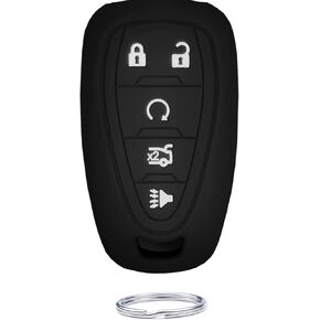 Silicone Key case Suitable for Compatible with 2016-2021 Chevrolet Blazer Bolt EV Camaro Cruze Equinox Malibu Sonic Spark Traverse Trax Volt M3M-40821302 68155686 AB (Black)