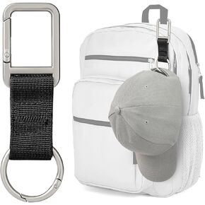 Niveaya Travel Hat Clip for Baseball, Key Ring Holder with Self-Locking Metal Gate Clip, Vacation Cruise Essentials Accessory