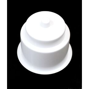 JSP Manufacturing 3 5/8 Universal White Recessed Drop in Plastic Cup Drink Can Holder with Drain Hole for Furntiture Sofa Poker Table Car Boat Marine Rv (6 Pack)