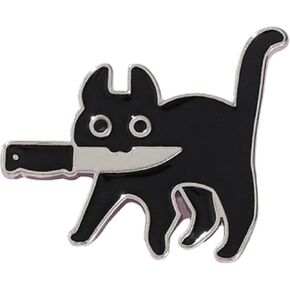 Enamel Cat Pin Women Girls Pin Brooches Cat Enamel Pins Funny and Cute Cat Pins for Clothes