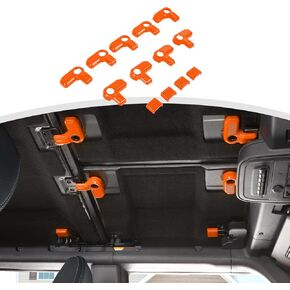 for Bronco Hardtop Roof Removal Switch Handle Cover Trim for Ford Bronco 2021 2022 2023 Orange Interior Accessories 13pcs