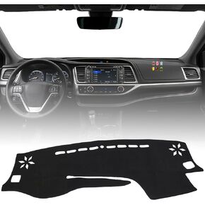 MOHANO Interior Dashboard Cover Compatible with Toyota Highlander 2014-2019, Dash Cover Mat Nonslip Fit for Toyota Highlander 2014 2015 2016 2017 2018 2019 Dash Mat Protector Sunshade No Glare-Black