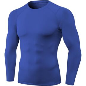 Men's Compression Shirts Long Sleeve Quick Dry Athletic Running T-Shirt Workout Sports Gym Base Layer Tops