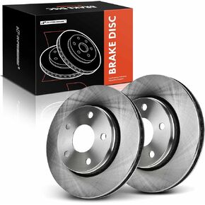 A-Premium 11.89 inch (302mm) Front Drilled and Slotted Disc Brake Rotors Compatible with Select Jeep Models - Wrangler 2007-2017, Wrangler JK 2018, 2-PC Set