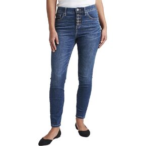 JAG Jeans Women's Valentina High Rise Skinny Pull-on Jeans-Legacy, Tribeca Blue, 6