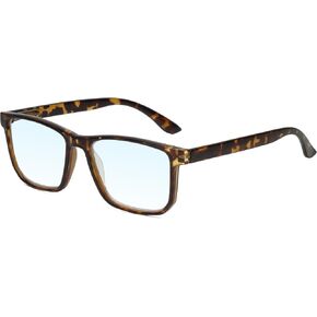 Calabria R861 Rectangular Blue Light Blocking Reading Glasses Men Women Trendy Eyeglass Work Gaming Computer Readers w/Case