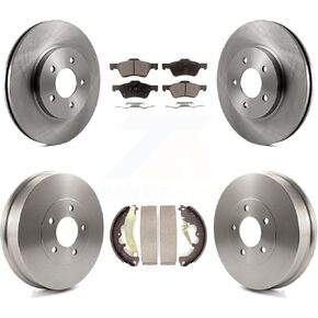 Transit Auto Front Rear Disc Brake Rotors Ceramic Pads And Drum Kit Replacement For Ford Escape Mercury Mariner K8T-103634