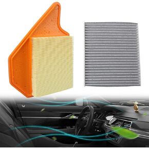 Engine and Cabin Air Filter Compatible With Chrysler Dodge Volkswagen Vehicle Town & Country 2011-2016, Grand Caravan 2011-2020, C/V 2012-2015, Routan2011-2014 3.6L Replace# CA11050 CF10743 4861737AA