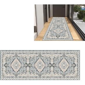Hallway Runner Rug,Carpet Runner Washable Rug Non Slip,Kitchen Rugs with Rubber Backing,Vintage Floor Runner for Laundry Room Bathroom Foyer Farmhouse,Shaggy Soft Entryway Mat