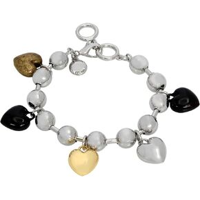 Steve Madden Womens Puffy Heart Charm Bracelet