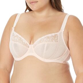 Elomi Women’s Charley Floral Embroidery, Low Plunge, Dd+ Bras
