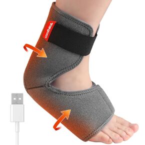 Heating Pad for Achilles Tendonitis, Plantar Fasciitis, USB Foot Heating Pad for Pain Relief Heel Spur, 45 Mins Auto Shut Off, Adjustable for Men Women