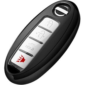 Tukellen Compatible with Nissan Key Fob Cover for Infiniti Key Fob Case Special Soft TPU Key Shell Protector(3 Buttons 4 Buttons 5 Buttons) Red