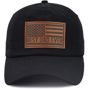Best Dad Ever American Flag Hat,Adjustable Cotton Embroidered Fathers Day Birthday Gifts for Papa Baseball Cap