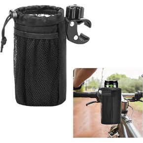 UGSHY قطعة واحدة من حامل أكواب السيارة، مقبض بمشبك التمساح 600D من قماش أكسفورد معزول وحقيبة زجاجات مياه مبطنة، ملحق مريح متعدد الوظائف، مناسب للسيارات والدراجات النارية والدراجات والقوارب (أسود) in Kuwait