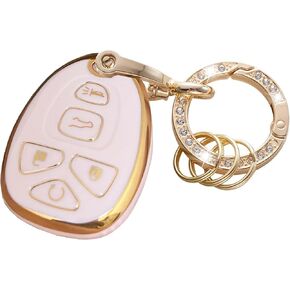 for Chevy Key Fob Cover Keychain Fit for Chevy Suburban Tahoe GMC Acadia Yukon Cadillac Escalade Buick Enclave