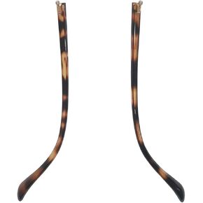 1 Pair Plastic Glasses Temple Arms Legs Replacement for Eyeglasses Sunglasses, 1.5mm Convex Single Teeth with Screws, Leopard Print Color