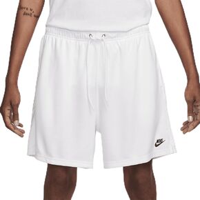 Nike Club Men's Mesh Flow Shorts (White/Black, FN3514-100)
