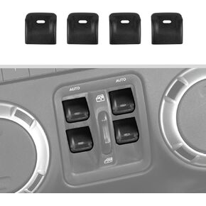 JWWY for JK Center Console Window Control Switch Knob Protection Cover Trim Compatible with 2012-2017 Jeep Wrangler JK KU Interior Accessories Aluminum Alloy Red
