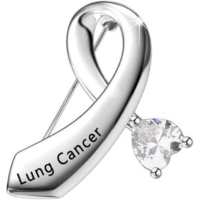 CENWA Lung Cancer Awareness Ribbon Brooch Pin Lung Cancer Awareness Gift For Her