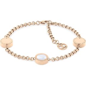 Tommy Hilfiger Women's Jewelry Ionic Plated Carnation Gold Steel Chain Bracelet, Color: Carnation Gold (Model: 2780660)