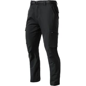 Men's Lightweight Cargo Pants Waterproof Quick Dry Tactical Pants Outdoor Hiking Pants with Belt
