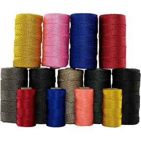 SGT KNOTS Rosary Twine (#9 or #36) - 3 Strand Twisted Nylon String Crafting Twine - Easy to Work with, Soft, Holds Knots, Heavy Duty String for Rosaries, & Gardening (GoldenTan, #36-486 feet)