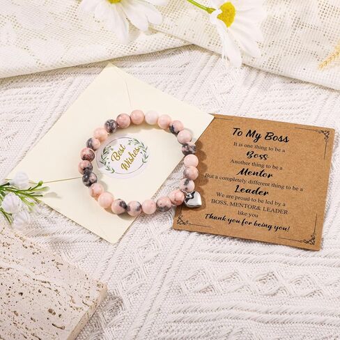 بوس زميل العمل سوار الحجر الطبيعي التقدير عيد ميلاد عيد الحب هدايا عيد الميلاد لزملاء العمل رئيسه النساء الإناث in Kuwait