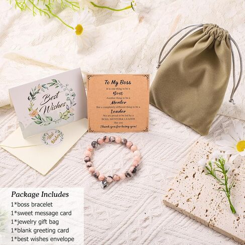 بوس زميل العمل سوار الحجر الطبيعي التقدير عيد ميلاد عيد الحب هدايا عيد الميلاد لزملاء العمل رئيسه النساء الإناث in Kuwait