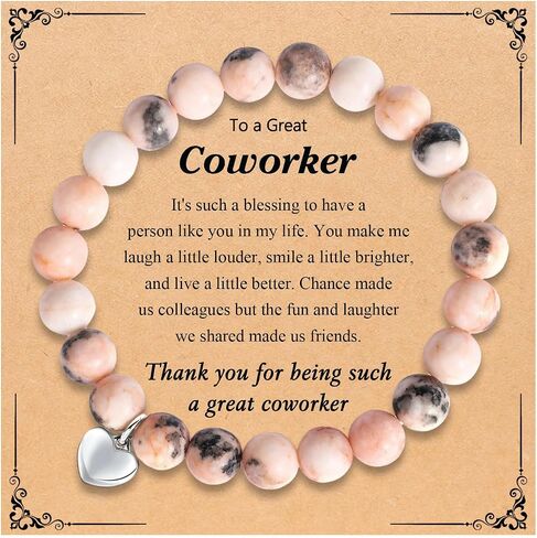 Boss Coworker Natural Stone Bracelet Appreciation Birthday Valentines Day Christmas Gifts for Boss Coworkers Women Female in Saudi Arabia